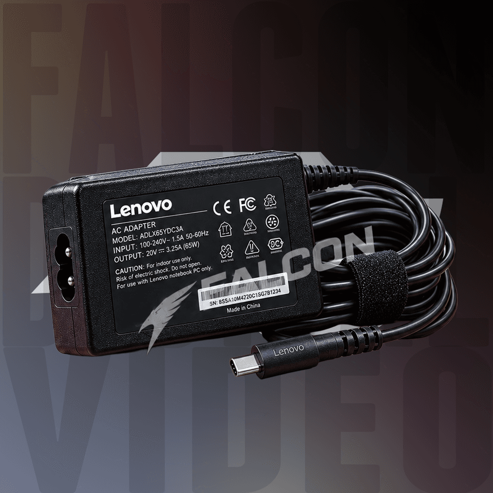 Lenovo 65W 20V Type-C Fast Laptop Charger (ADLX65YDC3A)